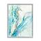 Stupell Industries Nautical Seahorse Blue Fluid Ocean Water in Gray Frame Wall Art